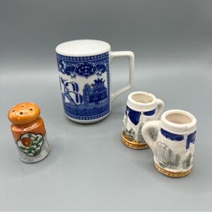 Delft Blue Seattle Japan Random Lot Of 4 Items MCM Salt Pepper Shaker